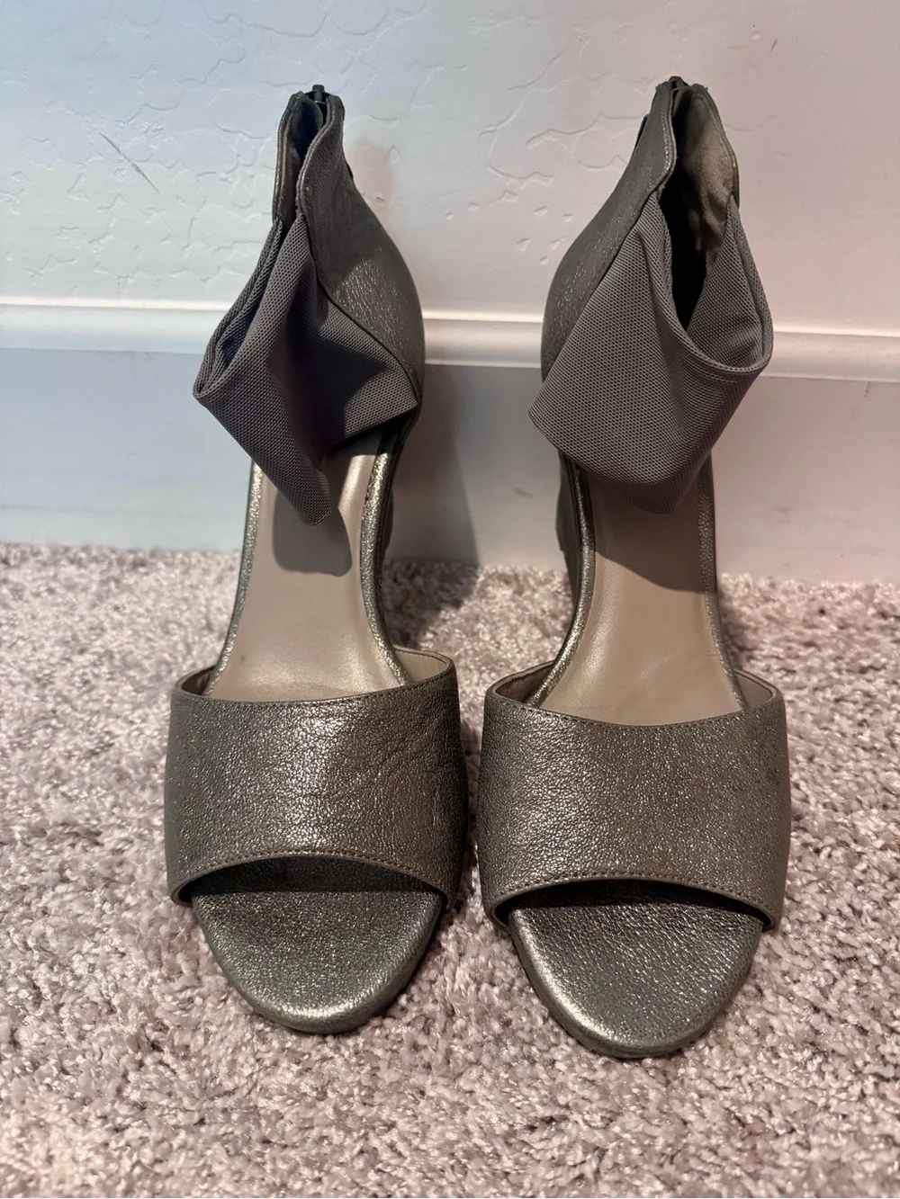Women’s Black Wedge Sandals with Ankle Wrap